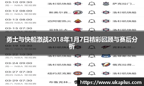 勇士与快船激战2018年1月7日精彩回顾与赛后分析